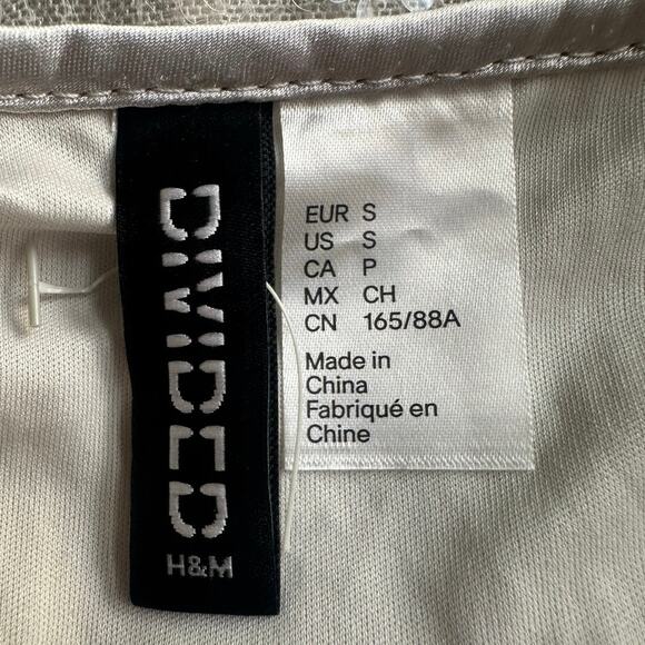 H&M Divided Iridescent Sequin Small Y2K Holiday Semi Formal Bodycon Mini Dress - Picture 2 of 6